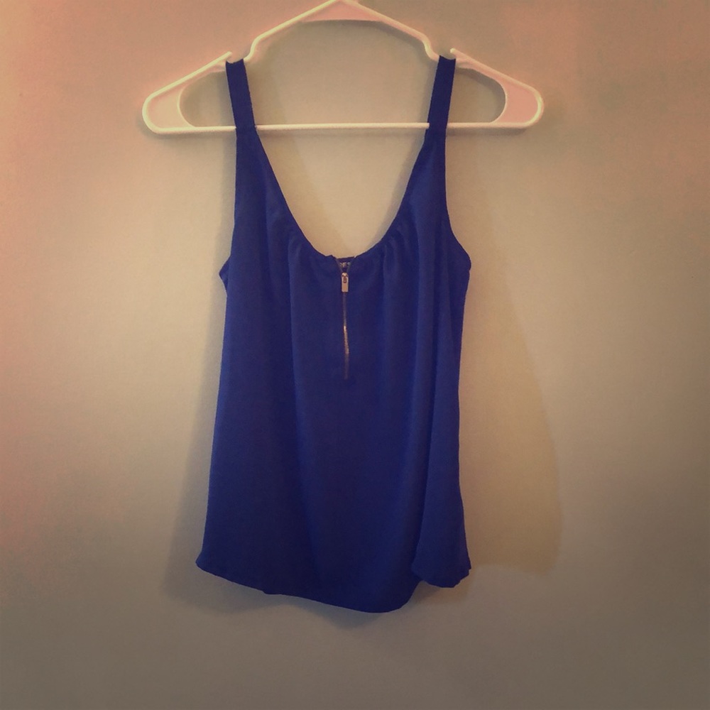 Blue dressy tank top